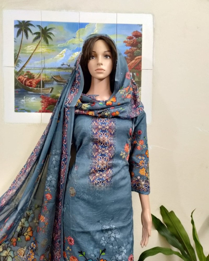 ফুল আড়ি ডিজিটাল প্রিন্ট-3 - Alternate view 3 showing  color