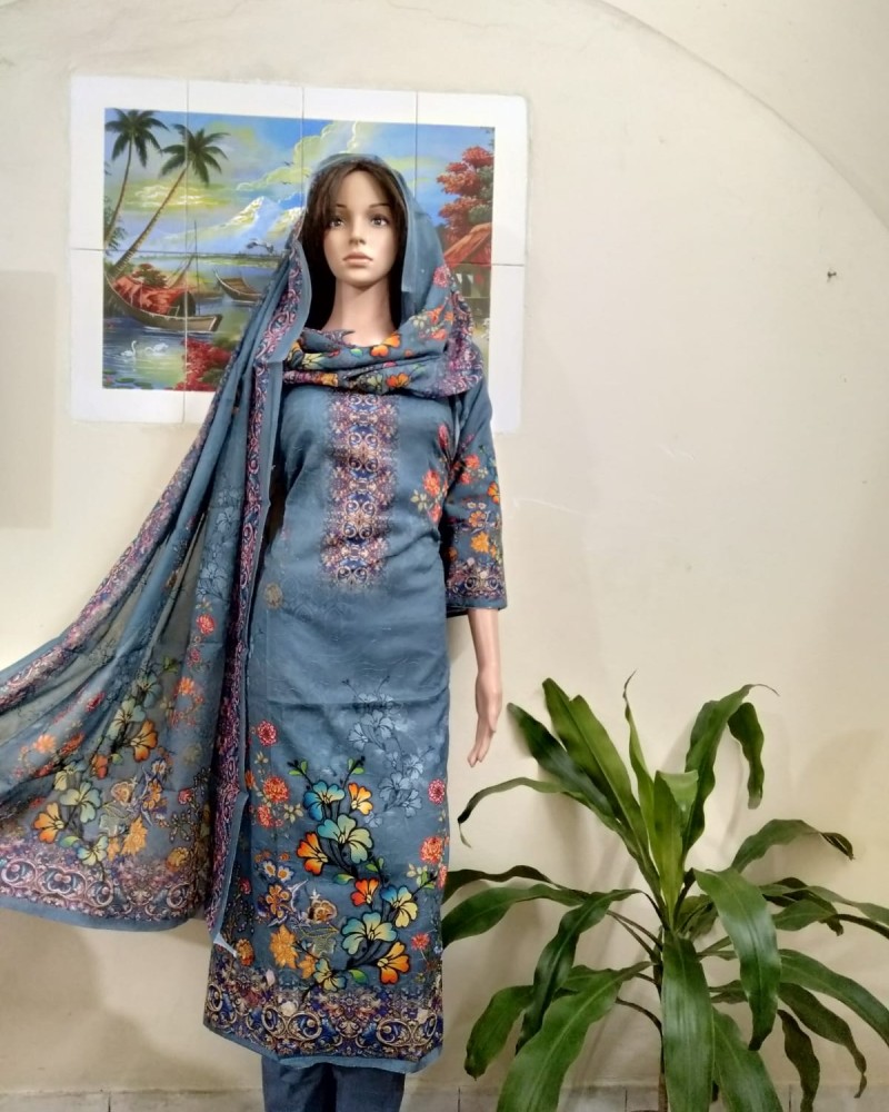 ফুল আড়ি ডিজিটাল প্রিন্ট-3 - Alternate view 5 showing  color